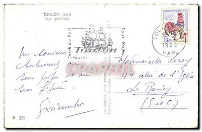 Toulon (Var) — Ogólny widok — Les Éditions d'Art Yvon — Rewers