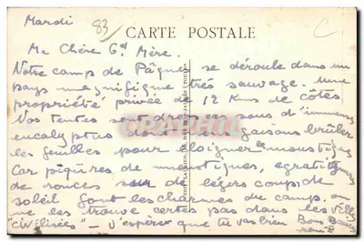 Toulon-sur-Mer — Bord de mer — Partie de pêche à Méjean — Edit. Laugier n°116 — Verso