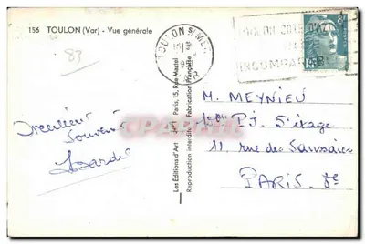 Toulon (Var) — Ogólny widok — Les Éditions d'Art — Rewers
