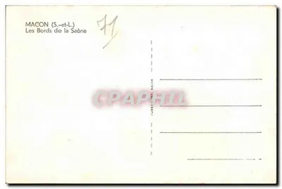 Mâcon (S.-et-L.) — As margens da Saône — editor Cunibert, n°41 — Verso