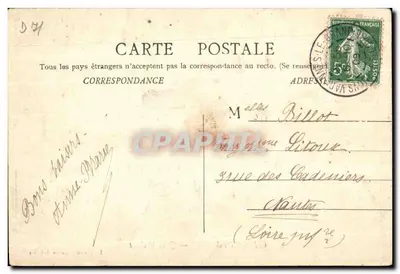 Vintage Postcard Chalon Sur Saone quai Michelet — Back