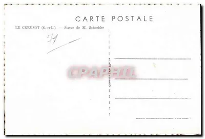 Statua M. Schneider — Le Creusot (S.-et-L.) — Wydawca Cim — Rewers
