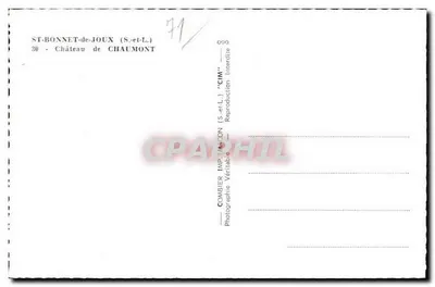 Castelo de Chaumont — Saint-Bonnet-de-Joux (S.-et-L.) — Combier Imprensa CIM — Verso