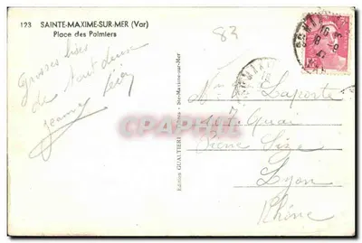 Sainte-Maxime-sur-Mer — Place des Palmiers — Édition Gualtieri — Verso