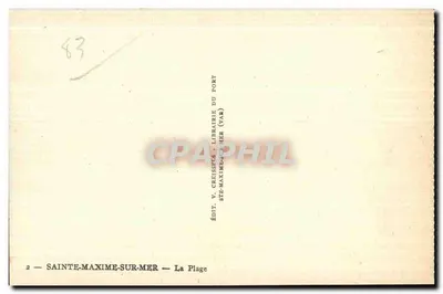 Sainte-Maxime-sur-Mer — Plaża — Kasyno Miejskie — Wyd. V. Creissets — Rewers