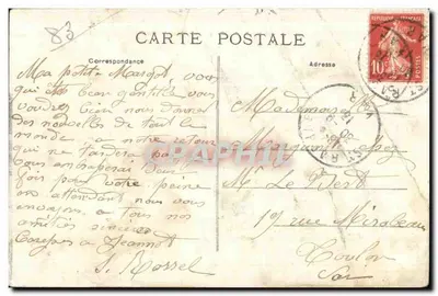 Saint-Raphaël — Vue d'Oustaleet du Capelan et la Plage — Éditeur : Cote d'Azur, n° 107 — Verso