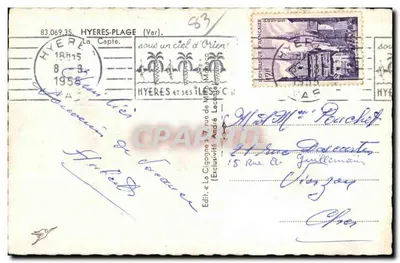 A Cegonha — praia animada — Ed. André Lecocq — Verso