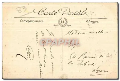 Toulon — Torpilleiros em pequeno alinhamento — LL. — Verso
