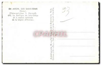 Saint-Denis — Widok z lotu ptaka z bazyliką i Narodowym Domem Orderu Honoru — Guy — Rewers