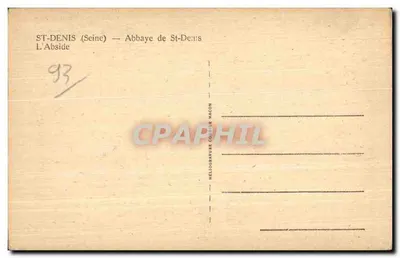 Abbazia di San Dionigi — L'Abside — Héliogravure Comte & Macon — Verso