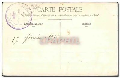 Abadía de San Dionís — San Luis toma la oriflama en San Dionís en 1248 — Barbier-Lainé, n°3 — Reverso