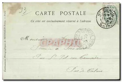 Saint-Denis — Justiça de Paz — F. P. — Saint-Denis — Verso