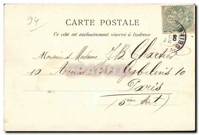 Margens da Marne - CRÉTEIL — A Árvore Inclinada — C.L.C. — Verso