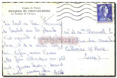 Roseraie de l'Hay-les-Roses — O Templo do Amor — Imagens da França — Verso