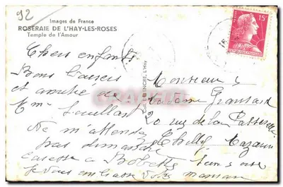 Rosaleda de L'Hay-les-Roses — Templo do Amor — Imagens da França — Verso