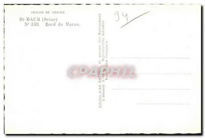 St-Maur (Seine) — Riva del Marne — Edizione d'Arte Raymon a Brunoy — Verso