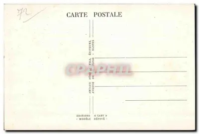 Le Mans (Sarthe) - Avenue Thiers — widok z placu z monumentem — wydawca Gaby, nr 62 — Rewers