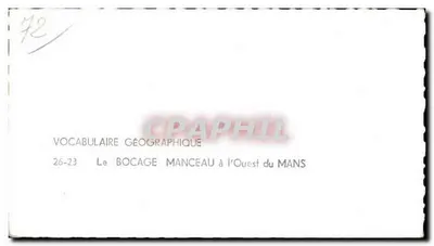 O Bocage Manceau a Oeste de Le Mans — Vocabulário Geográfico — Édition LAPIT — Verso