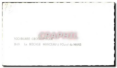 O Bocage Manceau a oeste de Le Mans — Vocabulário Geográfico — Editor LAPIS, n° 26-23 — Verso