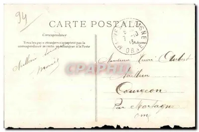 Bilhete postal antigo Vitry Sur Seine Avenue du Moulin de Saquet — Verso