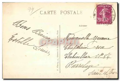 Chennevières, przez Pontchartrain (S.-et-O.) — Zamek Ecluse, widziany z rzeki — Wyd. Goubeau — Rewers