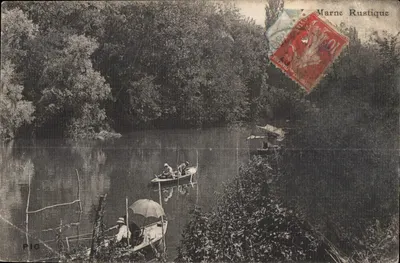 Bilhete postal antigo Saint Mande Rustique