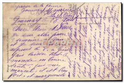 Bilhete postal antigo Saint Mande Rustique — Verso