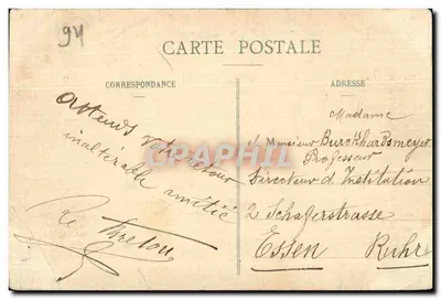 Fresnes - Robinson (2) — vista de jardim com mulher — editor Robinson, n° 4934 — Verso
