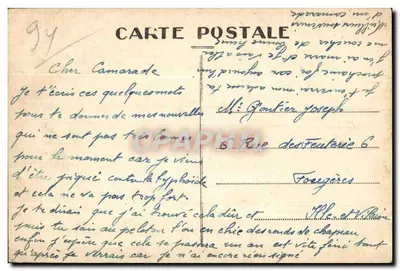 Entrada do Forte de CHARENTON — 32º Regimento de Artilharia — Cartoline Delteil — Verso