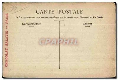 Bilhete postal antigo Cygnes Blancs cygnes clor Swan — Verso