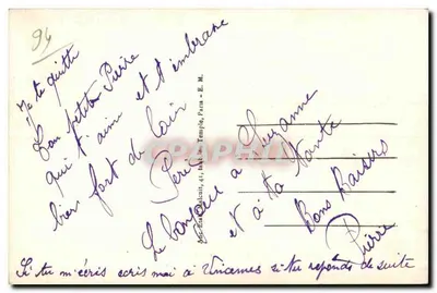 Vincennes — Vista geral do Quartel de Artilharia — E.M. n°1182 — Verso