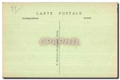 Bois de Vincennes — La Cascade — Tarjeta postal antigua n°1013 — Reverso