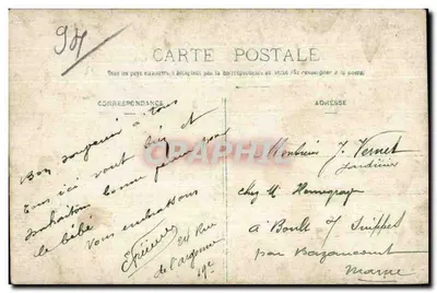Vincennes Ormanında Aile — Mayıs 1908 — Carte Postale Tarafından Basılmış — Arka yüz