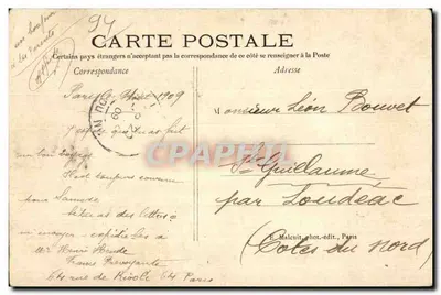 Stara pocztówka Le Bois de Vincennes Pittoresque Allee autour d un Lac — Rewers