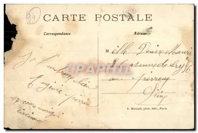 Vincennes — Coin de la Rue Diderot et du Boulevard National — E.M. (éditeur imprimé sur la carte) — Achterkant