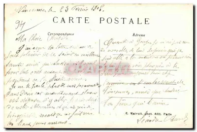 Vincennes — Wnętrze kościoła — E. M. — Rewers