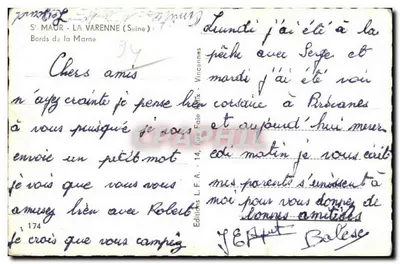 Saint-Maur-la-Varenne — Bords della Marne — Edizioni L.F.A. n°174 — Verso