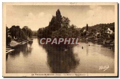 La Varenne Saint-Hilaire (Seine) — La Marne y la Isla del Amor — J. Billiot