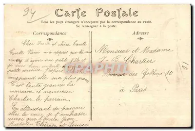 As Riberas da Marne — Calçadão de Saint-Hilaire em La Varenne — ND Phot — Verso
