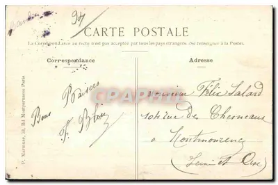 A Marne em LA VARENNE — vista do cais e de um barco — editor P. Marmuse, Paris, n°33 — Verso