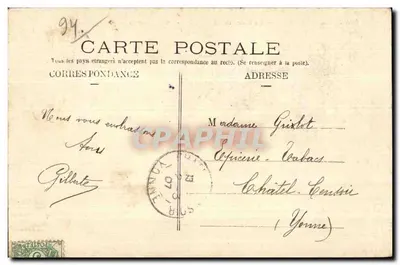 Champigny-sur-Marne — O Monumento 1870-71 — A Fachada e a Plataforma. (À venda no Monumento) — Verso