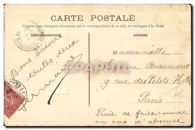 Castillo de Brévannes — Propiedad del Príncipe Murat « Les Douves » — Godin, editor — Reverso