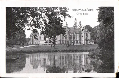 Boissy-Saint-Léger — Gros-Bois — Castelo refletido em uma lagoa