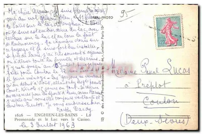 Promenada nad jeziorem w Enghien-les-Bains — Cap — n°12 — Rewers