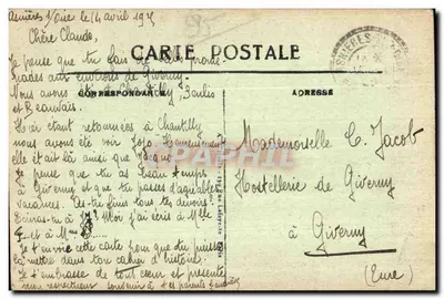 Grób księcia Henryka z Loreny — Asnières-sur-Oise — wydawca Loudière Vilber — Rewers