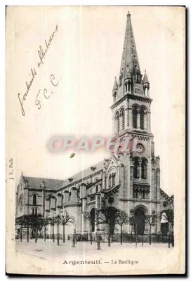 Bilhete postal antigo Argenteuil A Basílica