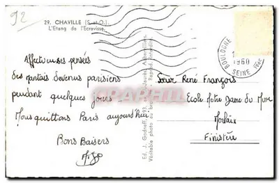 Chaville (S.-O.) — O Lago da Carangueja — Ed. J. Godneff, Relatório. Proibido. — Verso