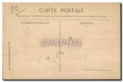 Soldat en costume d'époque — scène de campagne — Société des Automobiles Porthos, Billancourt — Verso