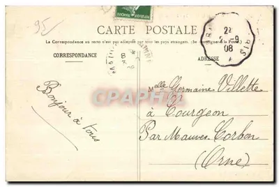 AUVERS-sur-OISE - Il Castello — Pontoise, A. Seyes, impr. edit. — Verso