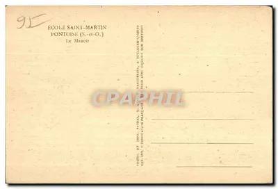 School Saint-Martin — Pontoise (S.-et-O.) — Le Manoir — Uitgever Patras — Achterkant